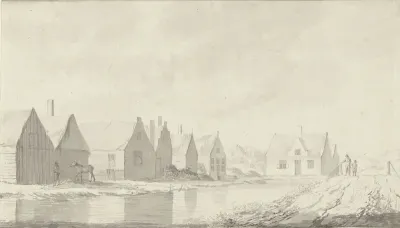 Het dorp Hondsbos bij Petten