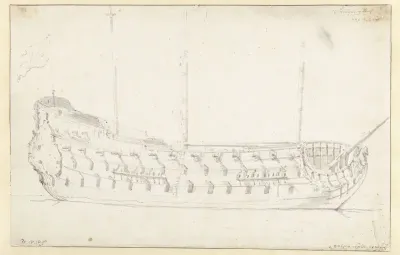 Het Engelse schip Royal Prince