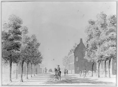 Het gehucht St. Anna; een pentekening van Cornelis Pronk (1691-1759)
