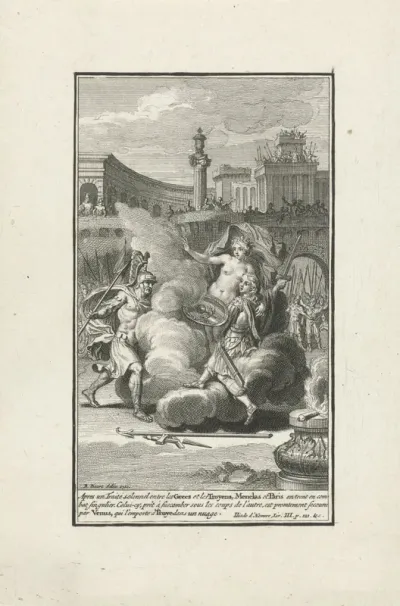 Het gevecht tussen Menelaos en Paris