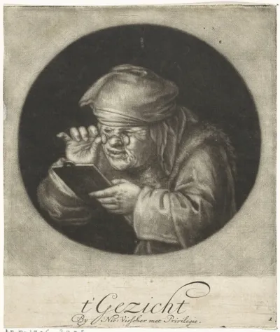 Het Gezicht: lezende oude vrouw
