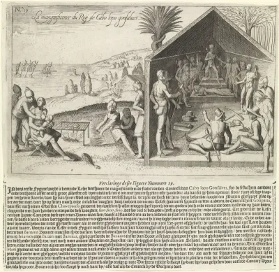 Het hof van de koning van Kaap de Lopo Gonsalves