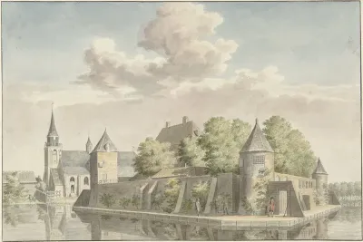 Het Hof van Putten en de kerk van Geervliet