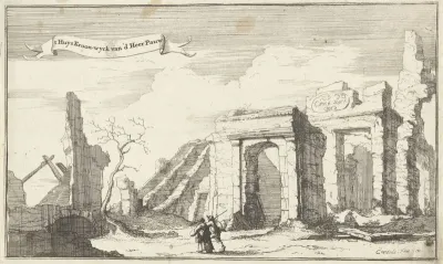 Het Huis Kroon-wyck van de heer Pauw, verwoest door de Fransen in 1672