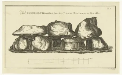 Het hunebed te Tynaarlo in Drenthe