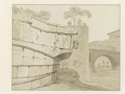 Het Isola San Bartolommeo met de Ponte Quattro Capi, voorheen de Pons Fabricius, Rome