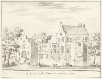 Het kasteel Groenewoude bij Woudenberg, in 1382