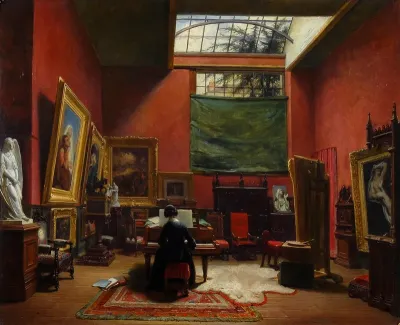 Het kleine atelier bij het woonhuis van Ary Scheffer aan de Rue Chaptal 16 te Parijs