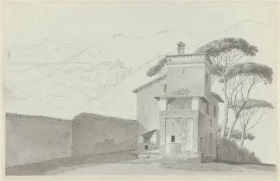 Het klooster bij Vicovaro, en de portiersloge in de Villa Borghese
