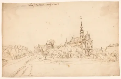 Het klooster Roosendael in Walem, tussen geboomte