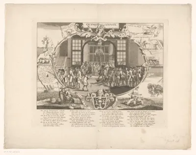 Het koffiehuis Quincampoix te Amsterdam, 1720