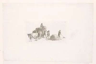 Het laden van een hooiwagen