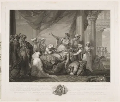 Het lichaam van sultan Tippoo wordt herkend door zijn familie