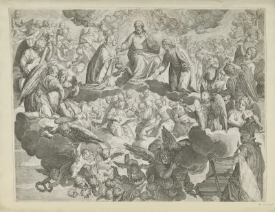 Het martelaarschap van de heilige Justina van Padua (bovenste helft)