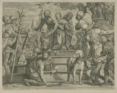 Het martelaarschap van de heilige Justina van Padua (onderste helft)