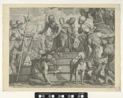 Het martelaarschap van de heilige Justina van Padua (onderste helft)