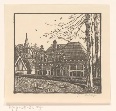 Het nieuwe raadhuis te Bergen