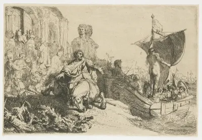 Het schip van Fortuna: de sluiting van de Janus tempel na de nederlaag van Marcus Antonius bij Actium