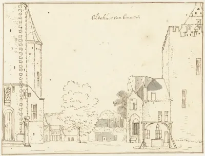 Het slot Oldehuis te Vollenhove, van binnen
