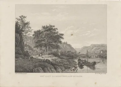 Het slot Valkensteen, aan de Nahe