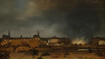 Het springen van de kruittoren in Delft, 12 oktober 1654