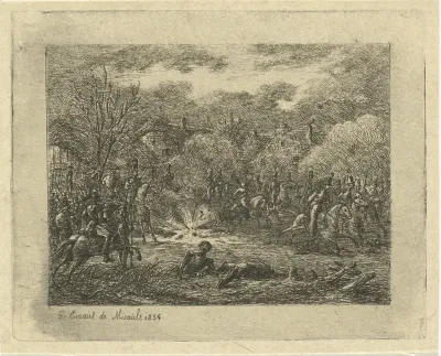 Het springen van eene granaat