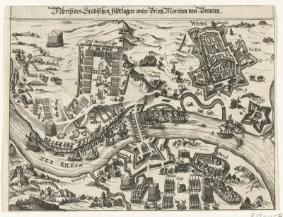 Het Staatse leger onder Maurits gelegerd bij Wesel, 1620