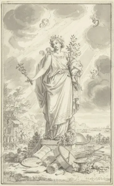 Het standbeeld van de Vrede, 1748