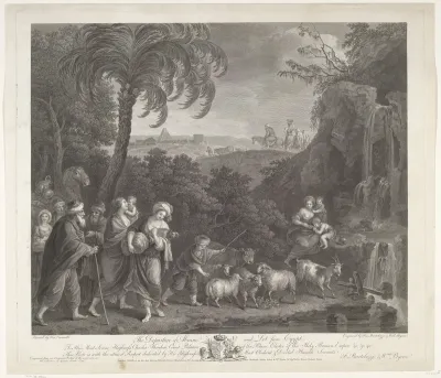 Het vertrek van Abraham en Lot uit Egypte