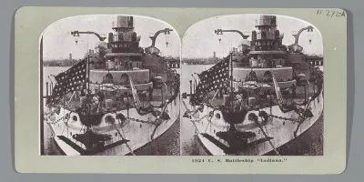 Het voordek van de USS Indiana