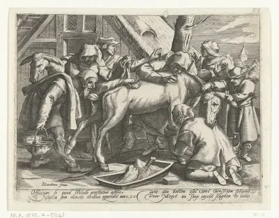Het wassen van de ezel
