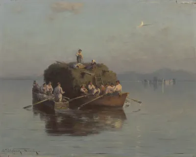 Heuboot auf dem Chiemsee