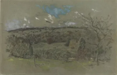 Heuvelachtig landschap in herfstkleuren