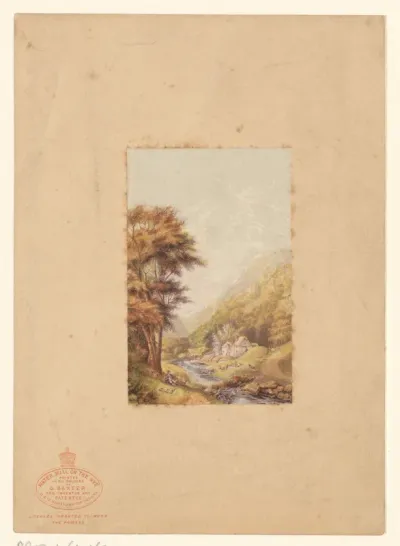 Heuvelachtig landschap met beekje