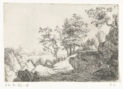 Heuvelachtig landschap met bomen