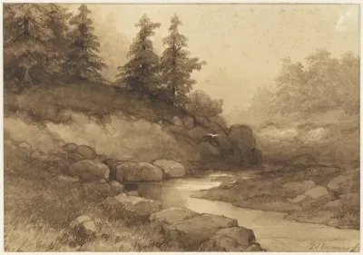 Heuvelachtig landschap met een rivier