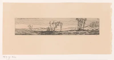 Heuvelachtig landschap met groepen bomen