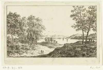 Heuvelachtig landschap met rivier