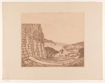 Heuvellandschap met aquaduct