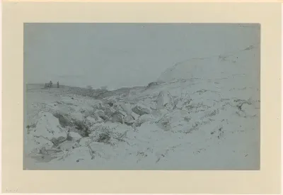 Heuvellandschap met beekje, bij Bergen in Noorwegen