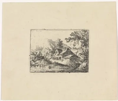 Heuvellandschap met boerderij