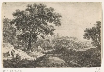 Heuvellandschap met een dorp