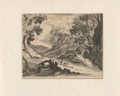 Heuvellandschap met een ezelhoeder