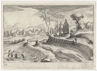 Heuvellandschap met een kapel