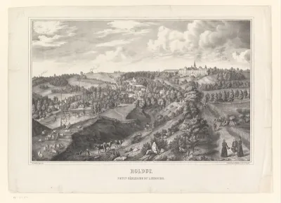 Heuvellandschap met gezicht op abdij Rolduc