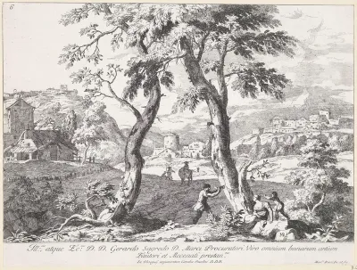 Heuvellandschap met huizen