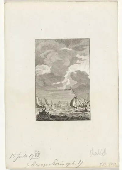 Hevige storm op het IJ, 13 juli 1788