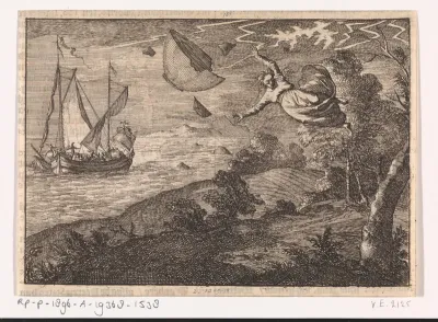 Hevige wind aan de kust van Malmö, 1679
