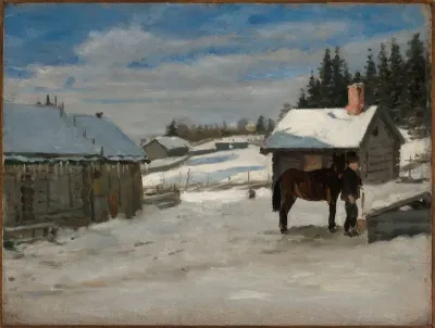 Hevosen juotto, talvikuva