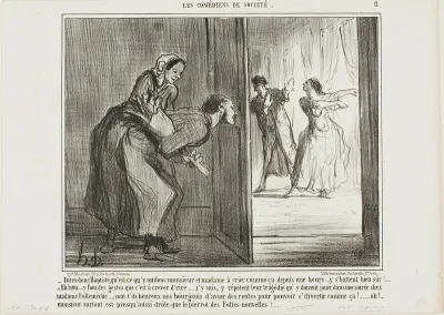 “- Hey, Baptiste, what are these two shouting for the last hour… I am sure they are fighting! - Oh no, they make such funny movements, that's hilarious… I've got it: the are rehearsing a tragedy which they will perform at the party of Madame Follemèc